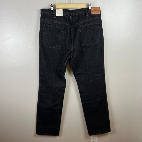 Vintage Levi's 549 Two Horse Jeans Mens Size 40x32 Black 80s Deadstock Straight - Picture 1 of 16